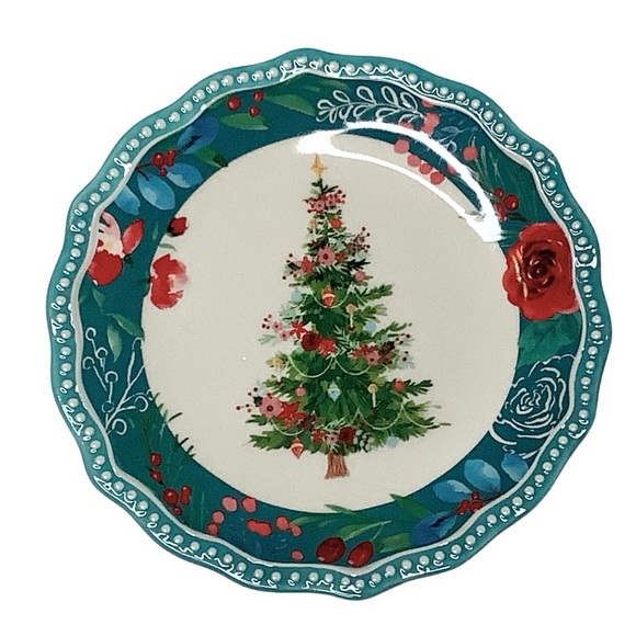 NWT 3 Pioneer Woman Wishful Winter Tree Appetizer Plates - Picture 8 of 9